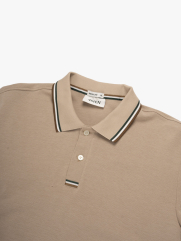 Áo Polo Signature Stripe Trơn Form Regular PO193 Màu Be