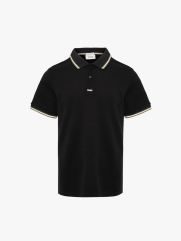Áo Polo Signature Stripe Trơn Form Regular PO193 Màu Đen