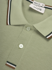 Áo Polo Signature Stripe Trơn Form Regular PO193 Màu Rêu