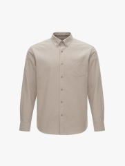 Áo Sơ Mi Oxford Signature Stripe Form Regular SM209 Màu Be Nhạt