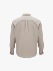 Áo Sơ Mi Oxford Signature Stripe Form Regular SM209 Màu Be Nhạt