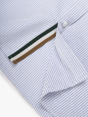 Áo Sơ Mi Signature Stripe Sọc Tay Ngắn Form Regular SM210 Mùa Sọc Xanh Biển