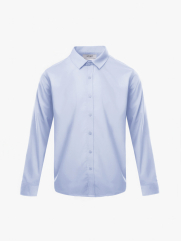 Áo Sơ Mi Trơn Form Slimfit SM205 Màu Xanh Biển