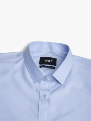 Áo Sơ Mi Trơn Form Slimfit SM205 Màu Xanh Biển