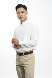 Áo Sơ Mi Vải Oxford Trơn Signature Form Regular SM157 Màu Trắng Kem