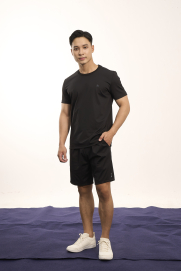Áo Thun Cool-X Cổ Tròn In Logo Bông Tuyết Form Slimfit AT188 Đen