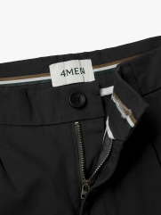Quần Kaki Signature Stripe Trơn Form Regular QK036 Màu Đen