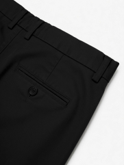 Quần Kaki Signature Stripe Trơn Form Regular QK036 Màu Đen