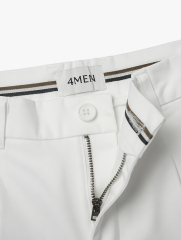 Quần Kaki Signature Stripe Trơn Form Regular QK036 Màu Trắng