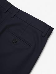 Quần Kaki Signature Stripe Trơn Form Regular QK036 Màu Xanh Đen