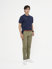 Áo Polo Thêu Logo Tròn 4M Form Slimfit PO153 Màu Xanh Đen