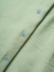 Áo Sơ Mi Linen Xước Ngắn Tay Form Regular SM203 Xanh Bạc Hà