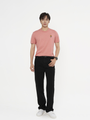 Áo Thun In Logo Bãi Biển Form Slimfit AT170 Màu Hồng