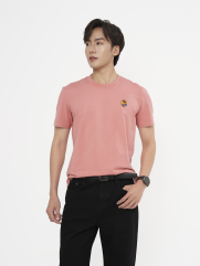 Áo Thun In Logo Bãi Biển Form Slimfit AT170 Màu Hồng