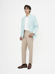Áo Vest Trơn Linen Form Regular AV040 Màu Xanh Biển