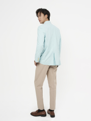 Áo Vest Trơn Linen Form Regular AV040 Màu Xanh Biển