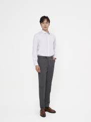 Quần Tây Trơn Form Slimfit QT071 Màu Xám Đậm