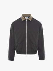 Áo Khoác Blouson Form Relax AK083 Màu Xám Đậm