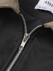 Áo Khoác Blouson Form Relax AK083 Màu Xám Đậm