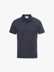 Áo Polo Jacquard Texture Nẹp Dấu Khuy Form Modern PO197 Màu Xanh Đen