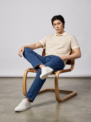 Áo Polo Sọc Ngang Form Regular PO191 Sọc Be