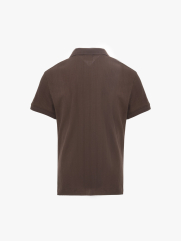 Áo Polo Vertical Texture Cổ V Bo Kiểu Form Modern PO199 Màu Nâu