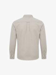 Áo Sơ Mi Herringbone Nẹp Dấu Khuy Form Regular SM211 Màu Xám
