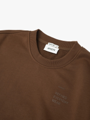 Áo Sweatshirt Chân Cua In Chữ Form Regular AS007 Màu Nâu