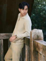 Áo Sweatshirt Trơn Dây Kéo Form Regular AS006 Màu Be Nhạt