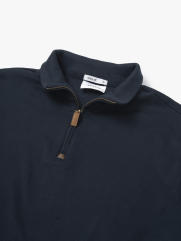 Áo Sweatshirt Trơn Dây Kéo Form Regular AS006 Màu Xanh Đen