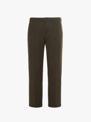 Quần Kaki Trơn Xếp Ly Form Straight QK037 Màu Be Đậm