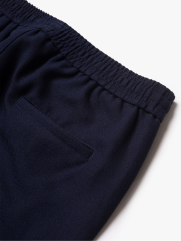 Quần Short Linen Trơn Form Straight QS085 Màu Xanh Đen