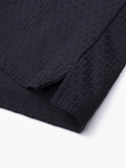 Áo Polo Jacquard Texture Nẹp Dấu Khuy Form Modern PO197 Màu Xanh Đen