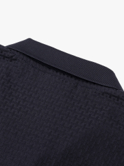 Áo Polo Jacquard Texture Nẹp Dấu Khuy Form Modern PO197 Màu Xanh Đen