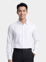 Áo Sơ Mi Cool-X Xếp Ly Thêu 4M Form Slimfit SM194