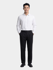Áo Sơ Mi Tay Dài Vải Bamboo Thêu Chữ Liberty M Ở Vai Form Slimfit SM190