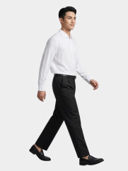 Áo Sơ Mi Tay Dài Vải Bamboo Thêu Chữ Liberty M Ở Vai Form Slimfit SM190