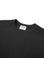 Áo Thun Texture Jacquard Dệt Nổi Form Modern AT201 Màu Đen
