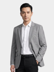 Áo Vest Trơn Slimfit Túi Hai Tầng AV039 Màu Xám