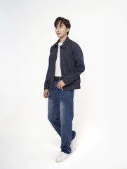 Quần Jeans Trơn Form Straight QJ131 Màu Xanh