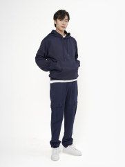 Quần Jogger Kaki Lưng Thun Túi Hộp Form Regular JO015 Màu Xanh Đen