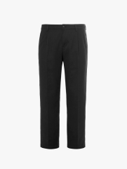 Quần Kaki Trơn Xếp Ly Form Straight QK037 Màu Đen