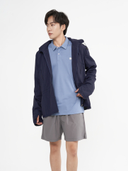 Quần Short Thể Thao 6inch Thêu logo 4m Form Relax QS082 Màu Xám Đậm