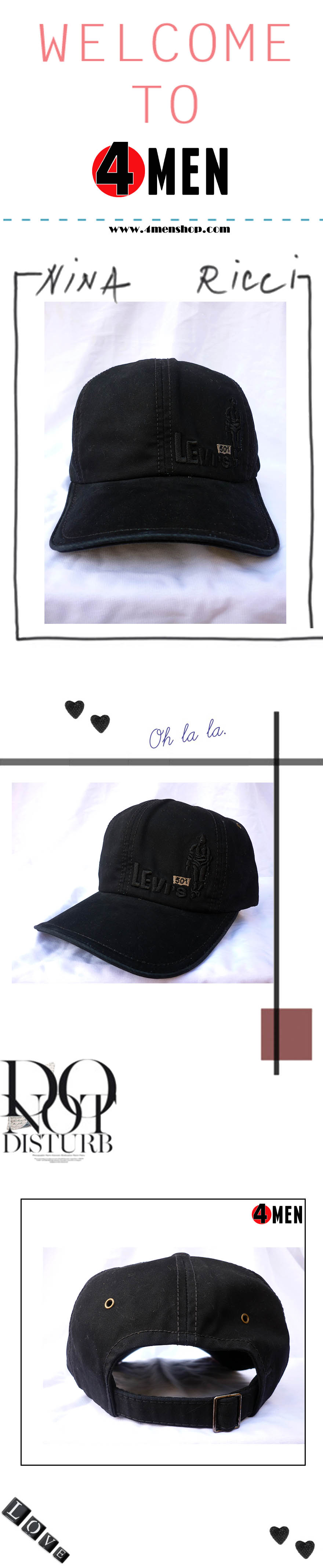 Nón levis đen nf047 - 1