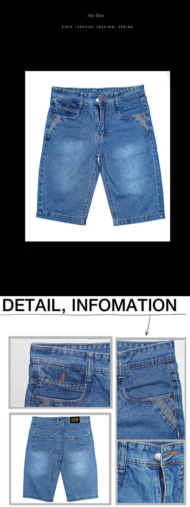 Quần short jeans xanh dương qs06 - 1
