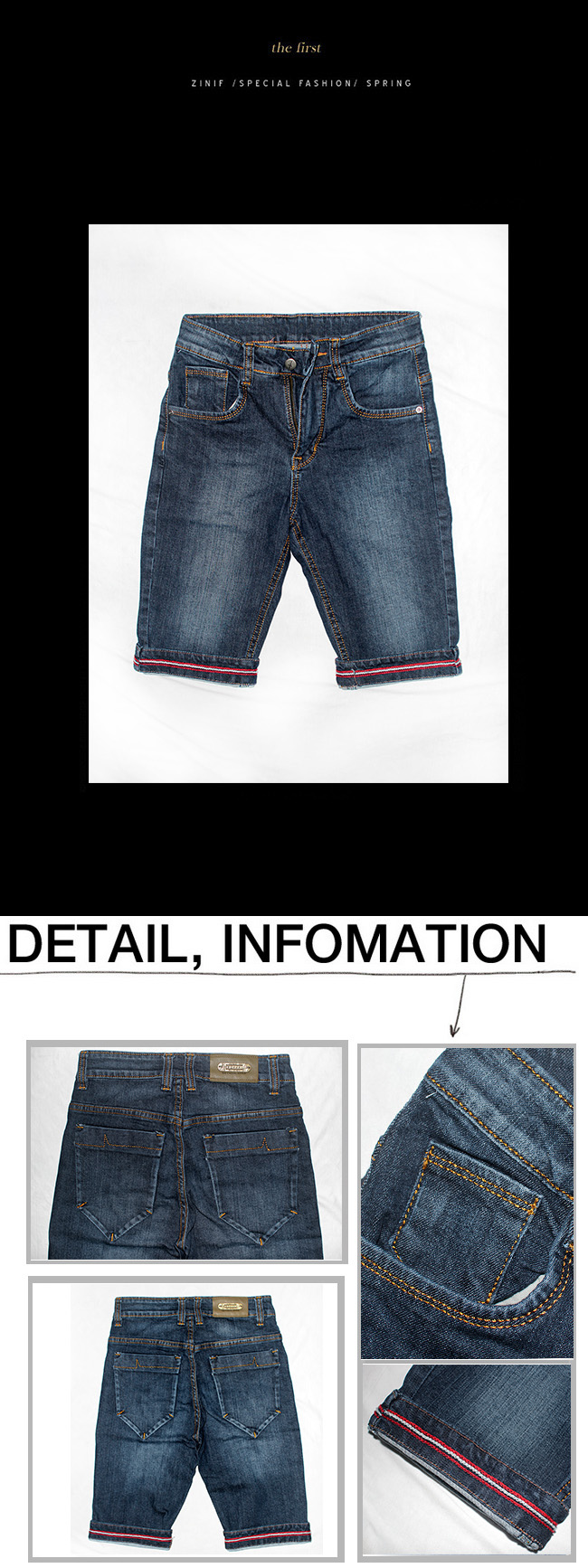 Quần short jeans xanh đen qs17 - 1