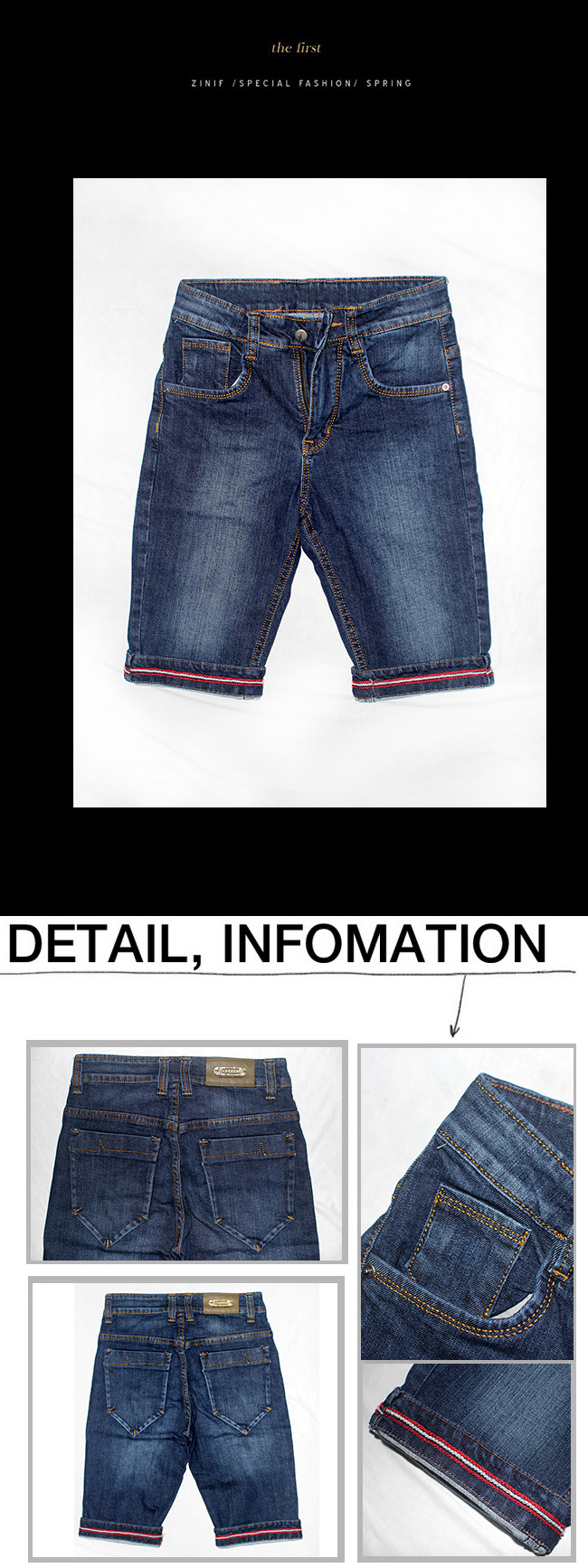 Quần short jeans xanh đen qs18 - 1