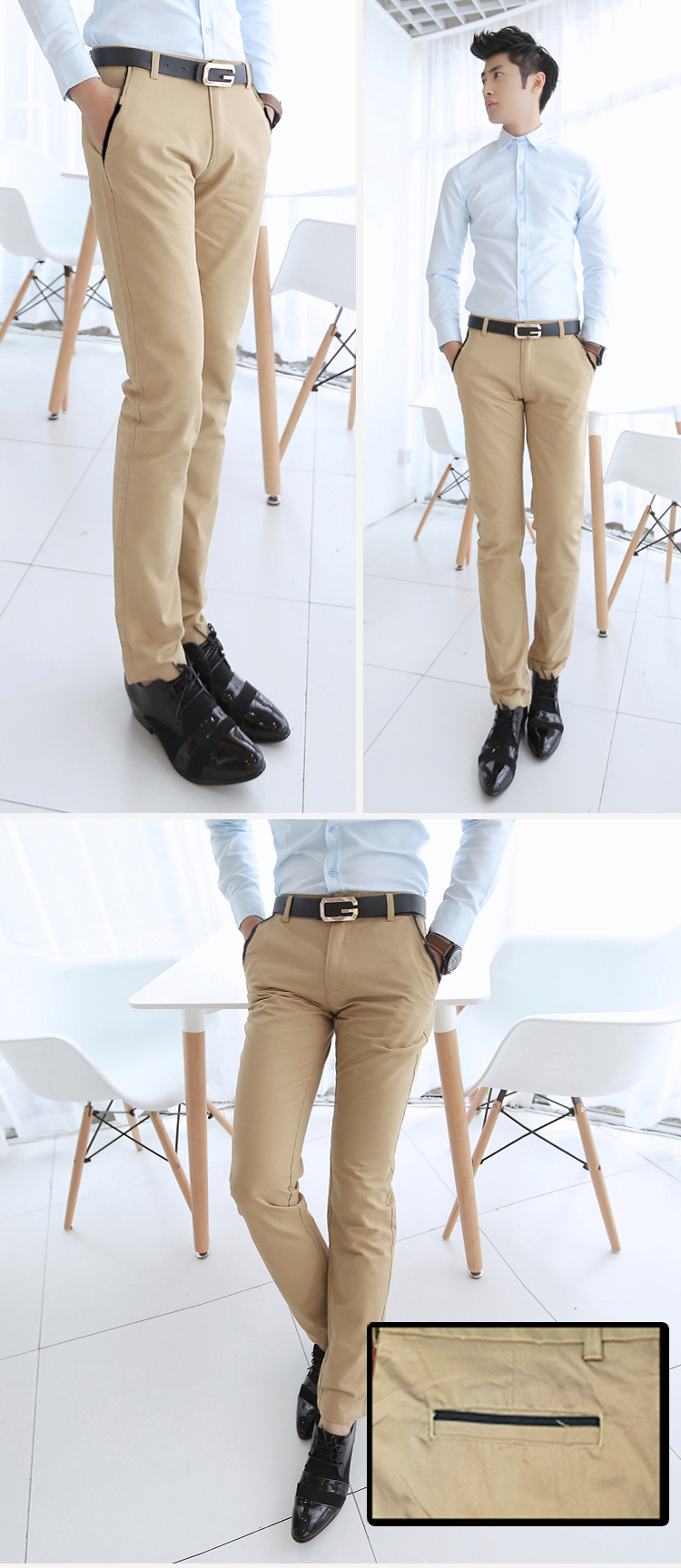 Quần kaki hàn quốc cà phê qk123 - 1