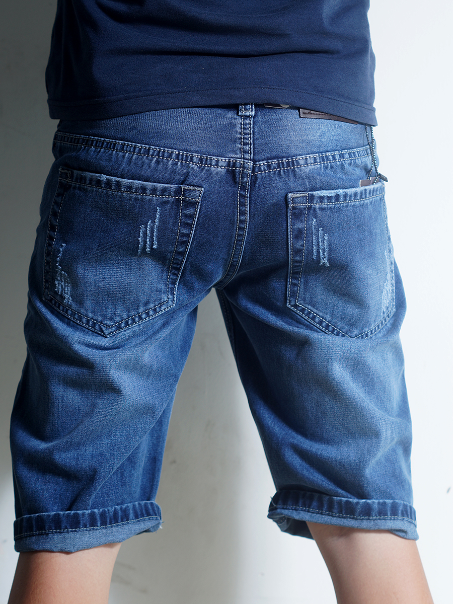 Quần short jean xanh đen qs37 - 2