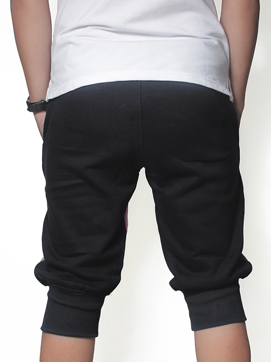 Quần short thun hồng phối đen qs45 - 2